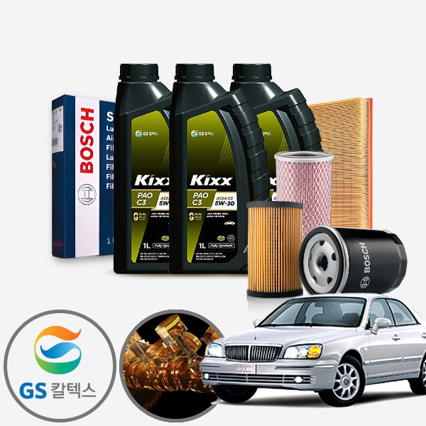 무배 그랜져XG(98~05) 3.0 가솔린 킥스파오 5W30 합성엔진오일 필터세트 5리터 a2058+o182 KPT-1040058 cs01035