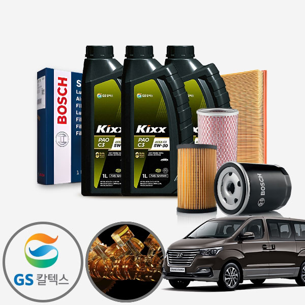 그랜드스타렉스(어반) 2.4(LPG)(가솔린)&#039; KIXX PAO 합성엔진오일 필터세트 KPT-104 cs01071