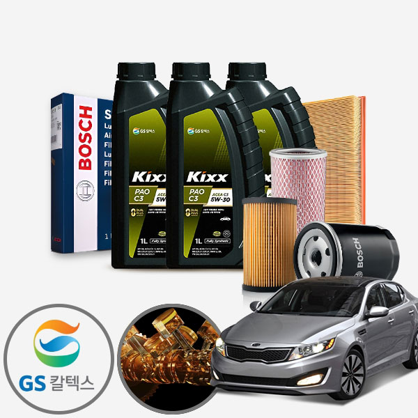 K5(11~15) GDI(가솔린)&#039; KIXX PAO 합성엔진오일 필터세트 KPT-104 cs02020
