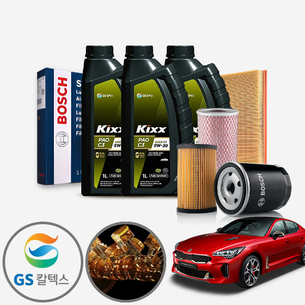 스팅어 2.0(GDI)(가솔린)&#039; KIXX PAO 합성엔진오일 필터세트 KPT-104 cs02060
