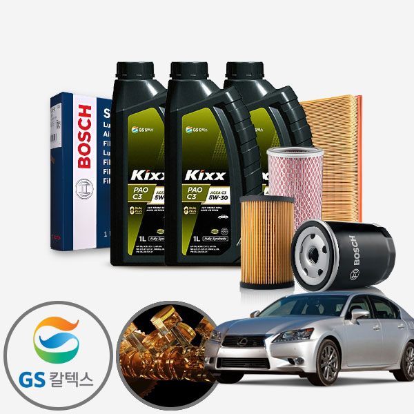 (03) GS300 가솔린 킥스파오 5W30 5W40 합성엔진오일 필터세트 7리터 IPA-137+IPO-108 KPT-1041654 cs10003