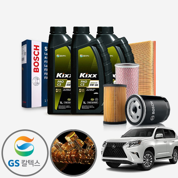 GX 460 가솔린 킥스파오 5W30 5W40 합성엔진오일 필터세트 8리터 IPA-1029+IPEO-760 KPT-1041667 cs10007