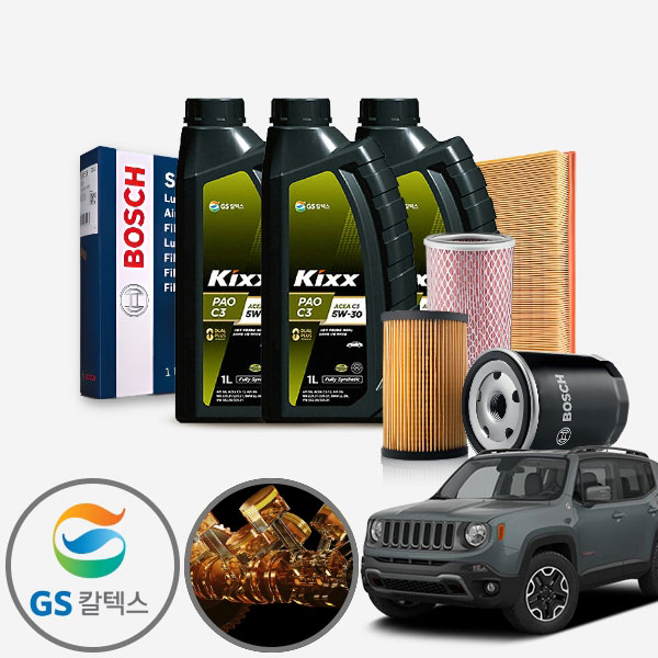 레니게이드 2.4 가솔린 킥스파오 5W30 합성엔진오일 필터세트 6리터 IPA-P480+IPO-1754 KPT-1042106 cs15005