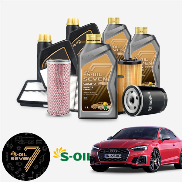S5 가솔린 세븐골드 5W30 5W40 합성엔진오일 필터세트 6리터 IPA-R160+UOL-008 ONL-0151266 cs08021