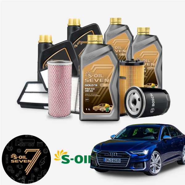 S6 가솔린 세븐골드 5W30 5W40 합성엔진오일 필터세트 5리터 IPA-R180+IPEO-830 ONL-0151268 cs08022