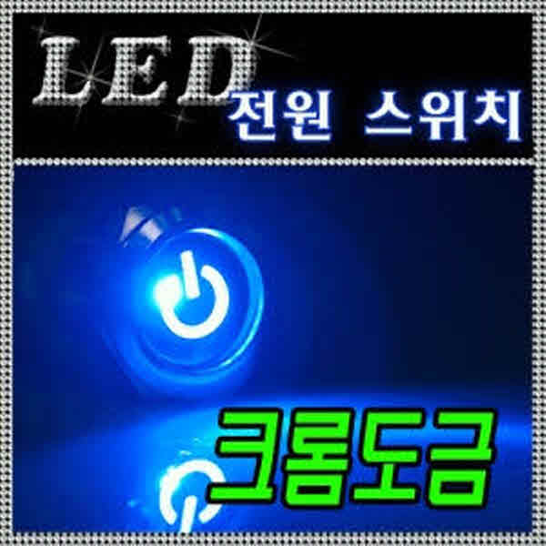 고고카 LED 전원 푸쉬 온/락 스위치 [22mm] PGO-0974 cs41001