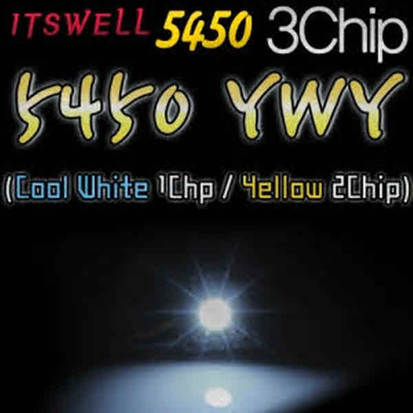 고고카 5450 2Color YWY LED[Cool White1칩/Yellow 2칩] PGO-1060 cs41001