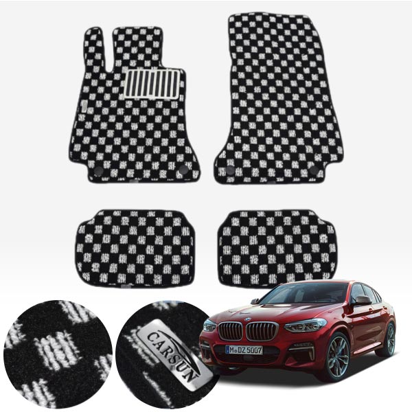 BMW X4 G02 / 18년~ 킹덤 카펫 매트 1열+2열 PCS-2243 cs06055 차량용품