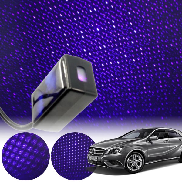 A클래스(W176)(13~18) 갤럭시 자동변환 별빛 블루 LED 무드등 (USB) PSH-8350 cs07001 차량용품