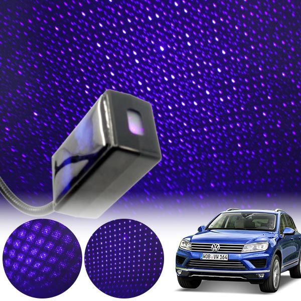 투아렉(뉴)(15~) 갤럭시 자동변환 별빛 블루 LED 무드등 (USB) PSH-8350 cs09020 차량용품
