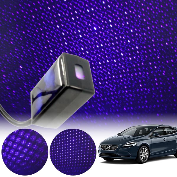 볼보V40 갤럭시 자동변환 별빛 블루 LED 무드등 (USB) PSH-8350 cs22010 차량용품