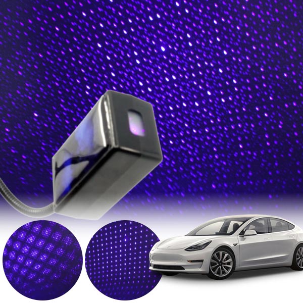 테슬라 모델3 갤럭시 자동변환 별빛 블루 LED 무드등 (USB) PSH-8350 cs42001 차량용품