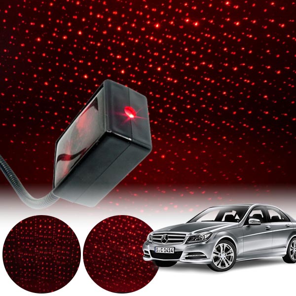 C클래스(W205)(14~) 갤럭시 자동변환 별빛 레드 LED 무드등 (USB) PSH-8351 cs07035 차량용품