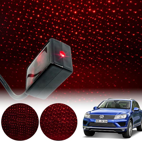 투아렉(뉴)(15~) 갤럭시 자동변환 별빛 레드 LED 무드등 (USB) PSH-8351 cs09020 차량용품