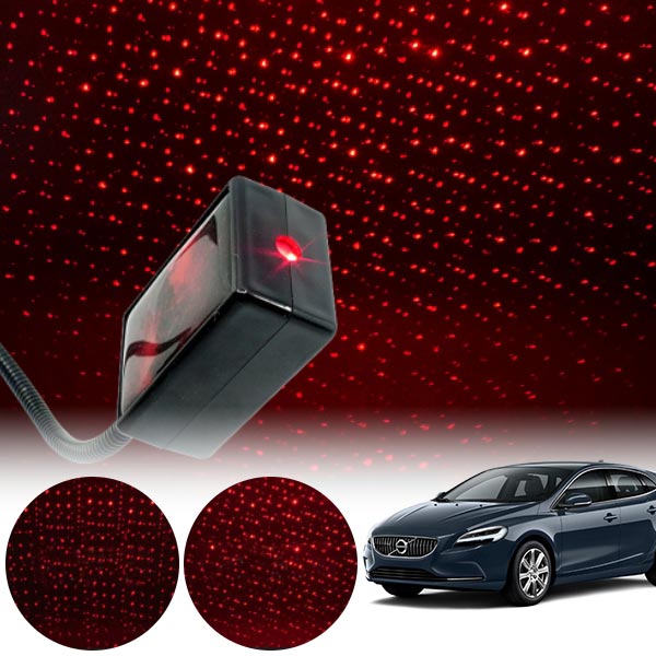 볼보V40 갤럭시 자동변환 별빛 레드 LED 무드등 (USB) PSH-8351 cs22010 차량용품