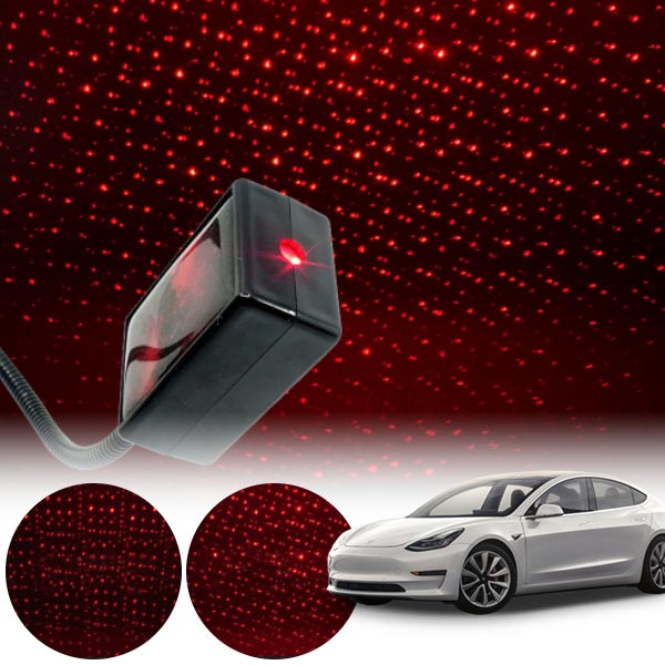테슬라 모델3 갤럭시 자동변환 별빛 레드 LED 무드등 (USB) PSH-8351 cs42001 차량용품