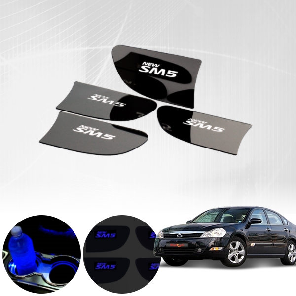 르노삼성 뉴SM5 (05~09년식) LED 플레이트 4조각 블루색상 PKP-0513 cs05010 차량용품