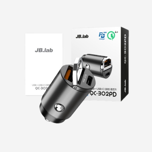 전차종공용&#039; 초미니 초강력 30W USB-C 시거잭 듀얼충전기 JBX-223 cs41001 차량용품